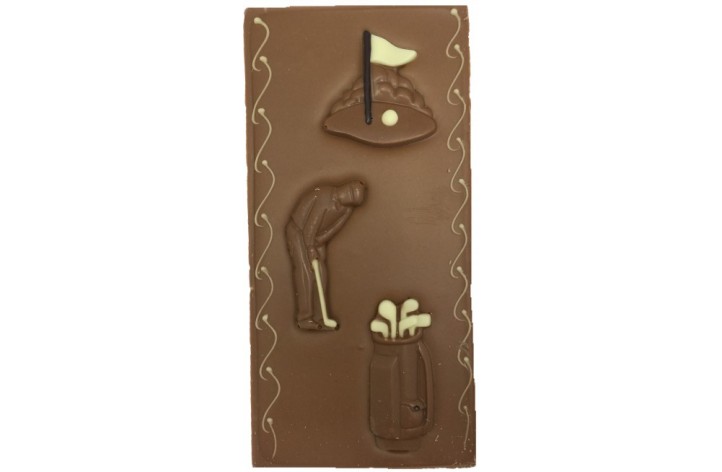 Large Chocolate Decorated Bar - Golf Items
